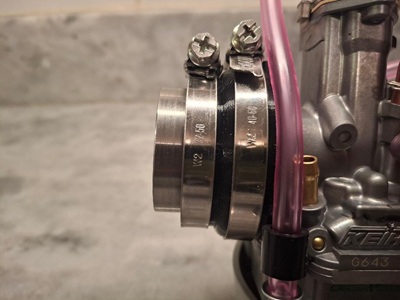 Keihin 28 PWK to Blaster Intake Boot Carb Adapter for sale